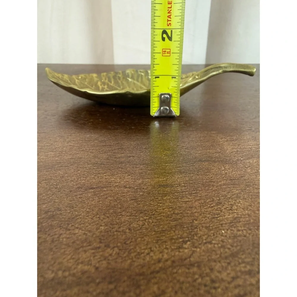 VTG 1940 Virginia Metalcrafters Solid‎ Brass Hydrangea Leaf 6